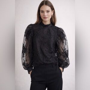 Y.A.S. Black Lace Women's Blouse